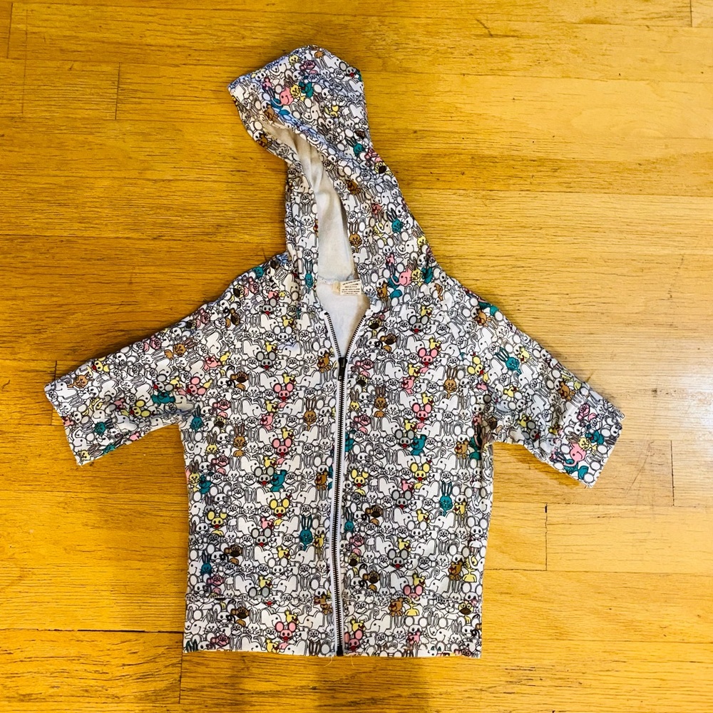Love Rocks 3/4 sleeve hoodie zip jacket